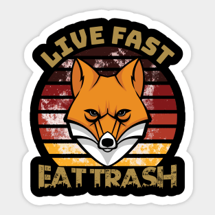 Live Fast Eat Trash Possum Sticker
